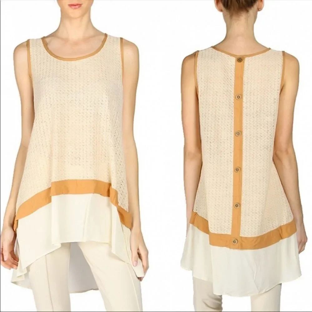 NWT A’Reve High Low Sleeveless Tunic Size M
